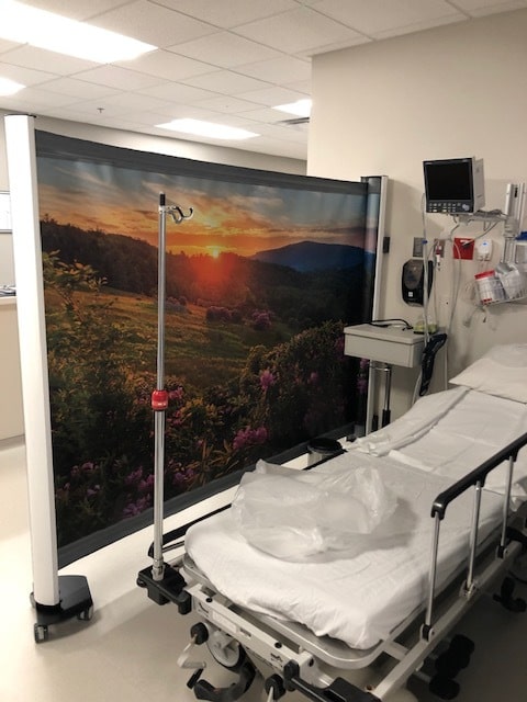 Rolascreen separation for hospital beds